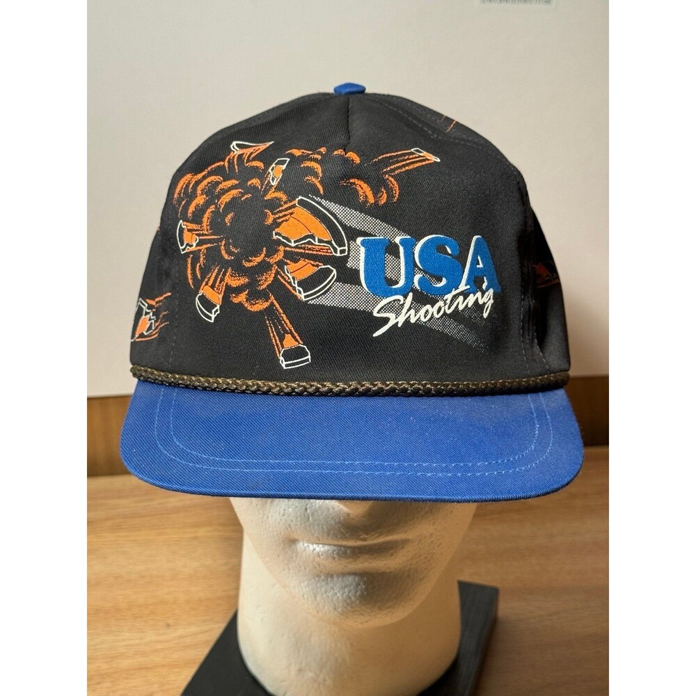 Vintage USA Shooting US Shooting Team Strapback Rope Hat AOP